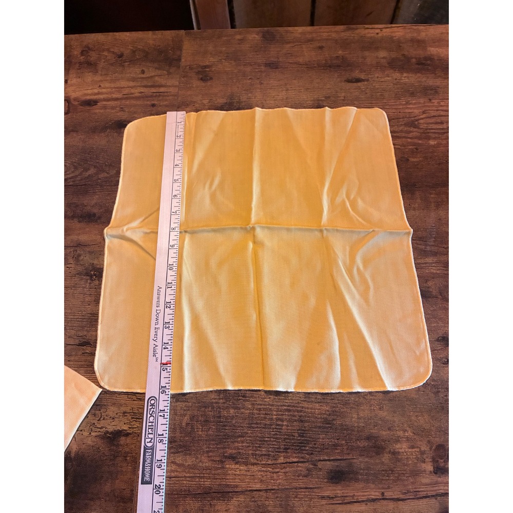 Unbranded Napkins Unisex OS Yellow Excellent Set of 4 Square Cloth Linens